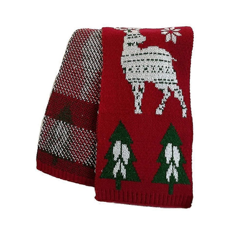 Christmas Scarf Winter Fashion Jacquard Knit Scarf | Fruugo SG