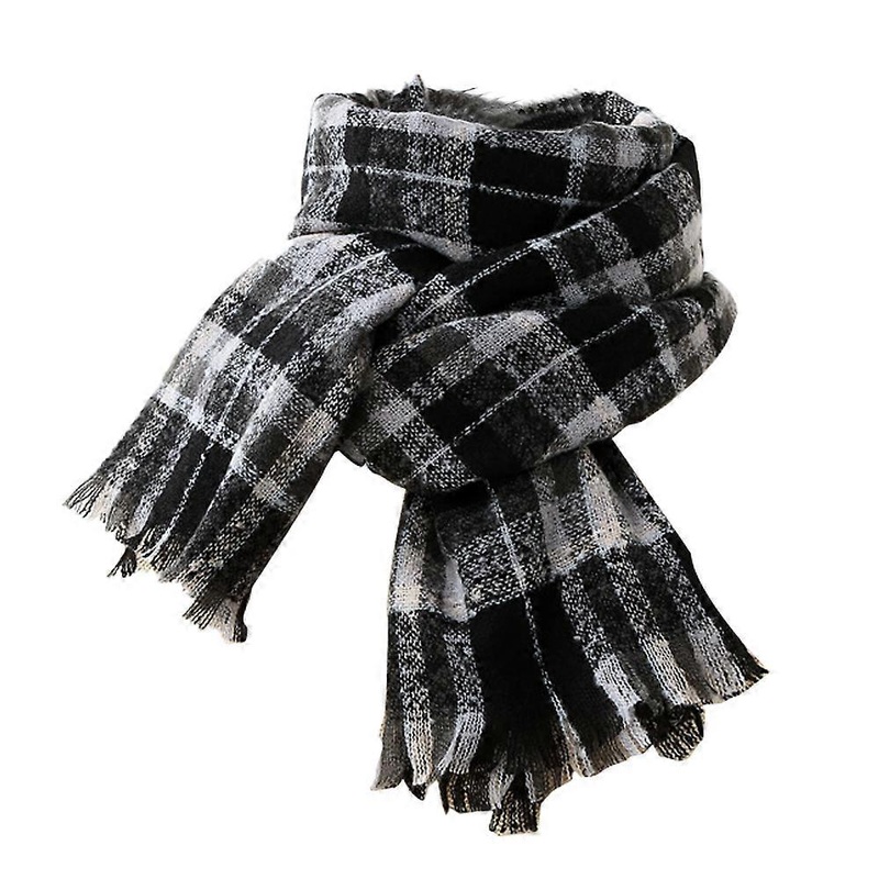 Fashion plaid scarf female autumn and winter Korean version of the sweet imitation cashmere scarf thickened warm shawl | Fruugo SG