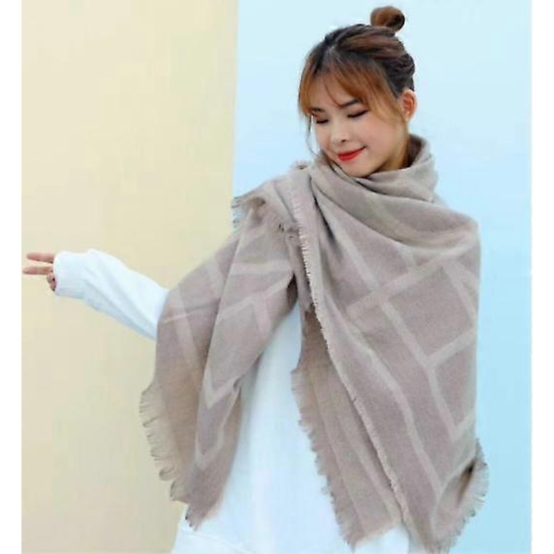 Letter Classic Scarf Geometric Tassel Winter Ladies Cashmere Warm Shawl Scarf | Fruugo SG