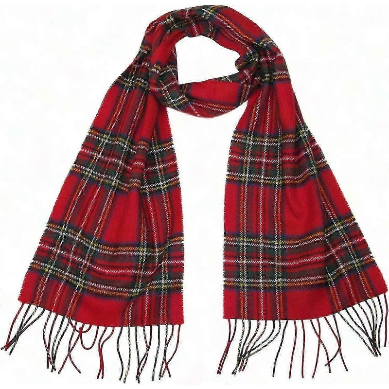Men’s and Women’s Pure Lambswool Tartan Scarf – 1 Piece Red Color-Good | Fruugo SG