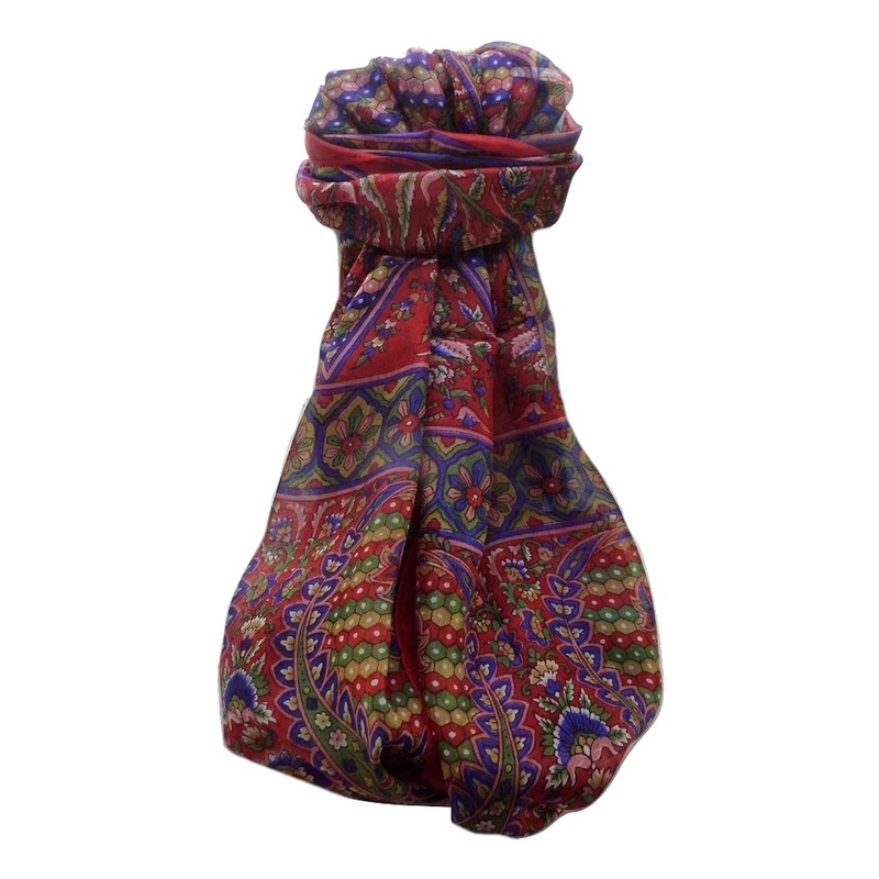 Mulberry Silk Traditional Long Scarf  Shakila Scarlet by Pashmina & Silk | Fruugo SG
