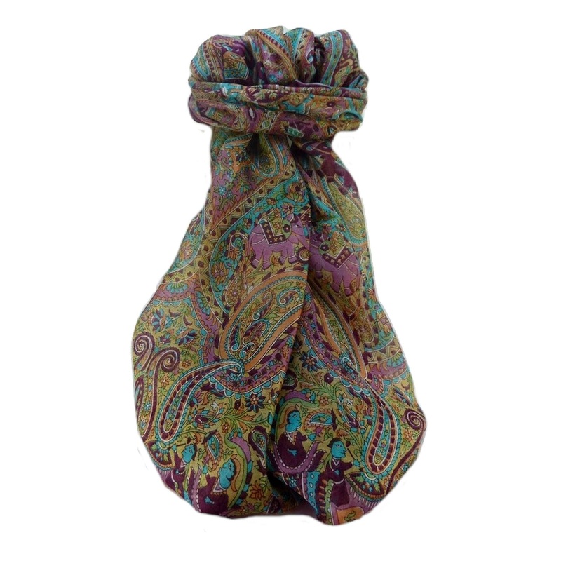 Mulberry Silk Traditional Long Scarf  Zareen Maroon by Pashmina & Silk | Fruugo SG