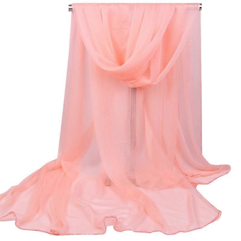 Women Long Soft Neck Wrap Shawl Chiffon Silk Casual Scarf Stole | Fruugo SG