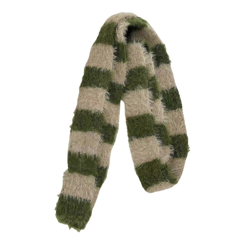 Contrast Color Long Scarf for Adult All Matching 2000s Cool Scarf Spring Photo Scarf Pilling Resistant Streetwear Neckwrap  Green | Fruugo SG