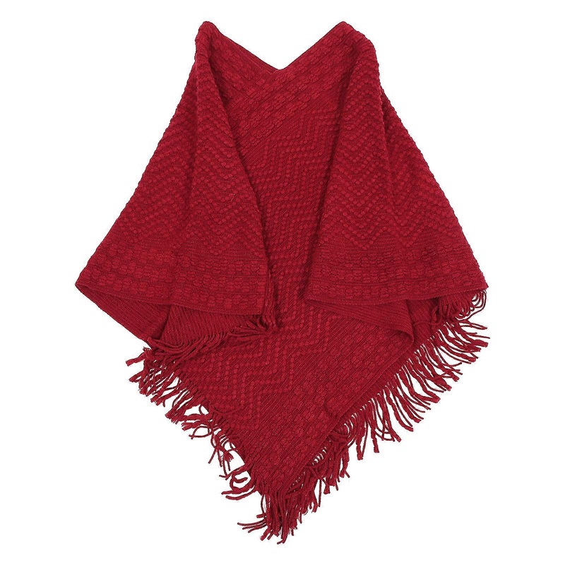 Cozy Knit Shawl, Durable Poncho Cape, Elegant Winter Wrap Solution | Fruugo SG