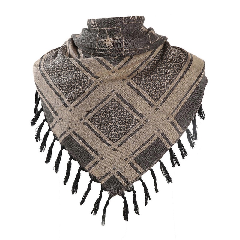 Dustproof Adult Shemagh Scarf Multi Purpose Jacquard Pattern Keffiyeh Headscarf Middle Eastern Style Religious Scarf  Black | Fruugo SG