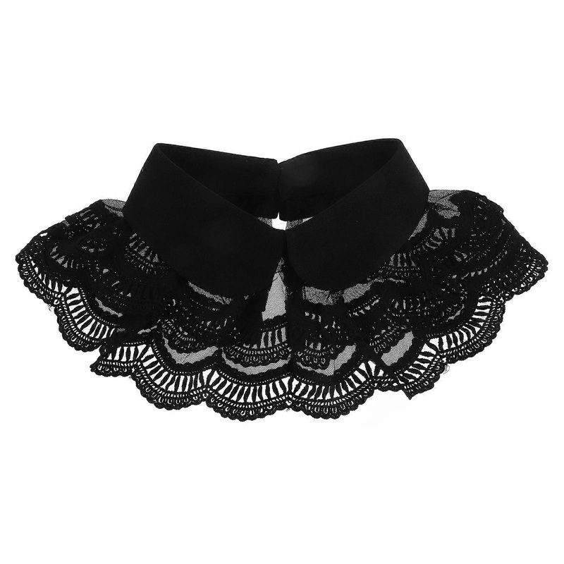 False Collar for Women Detachable Lace Collar Black Polyester Shawl Formal Events 1Pcs | Fruugo SG