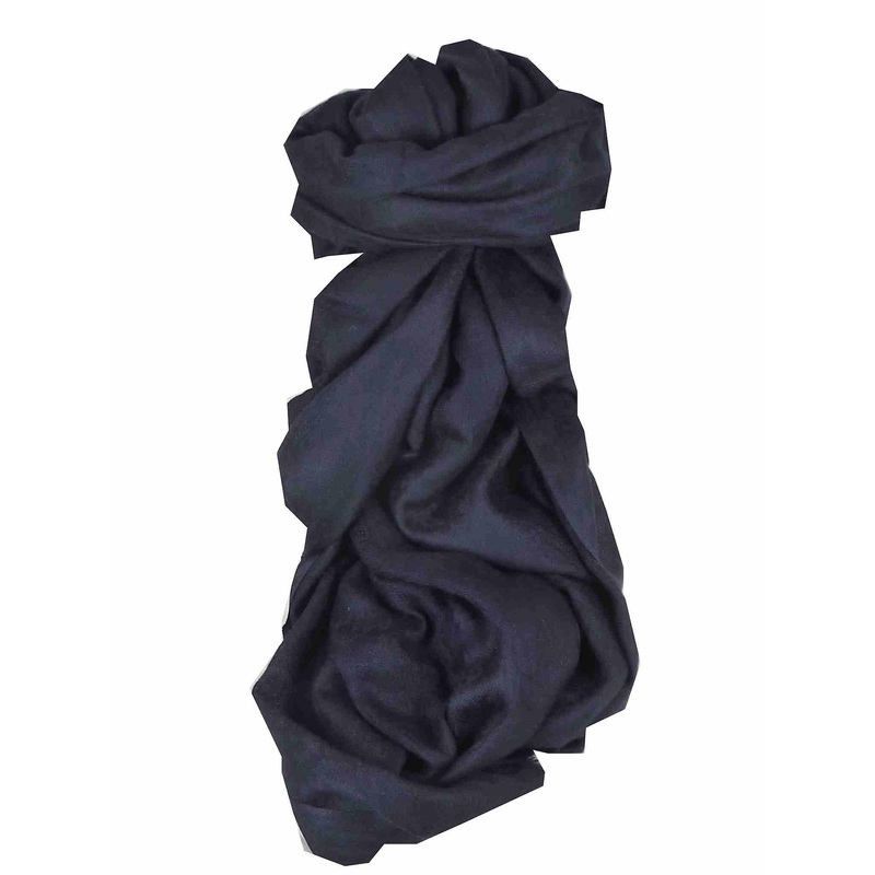 Finest Cashmere Damask Weave Ring Stole in Very Dark Blue by Pashmina & Silk | Fruugo SG
