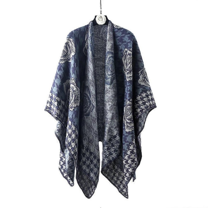 Flowered Shawls Wrap Loose Cardigant Pashmina Poncho for Lady | Fruugo SG