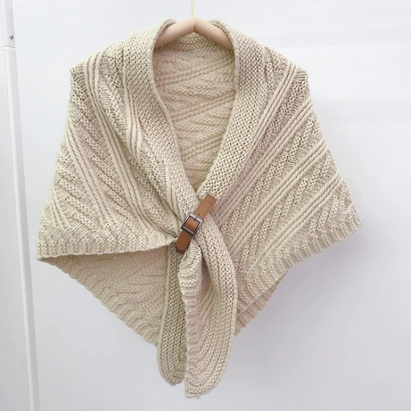 Hair Scarf,winter Scarves Cream Scarf Loop Triangle Scarf Warm Shawl Thick Blanket Knitting Leather Buckle Scarf Large Winter Scarf Trendy Stole Scarv | Fruugo SG