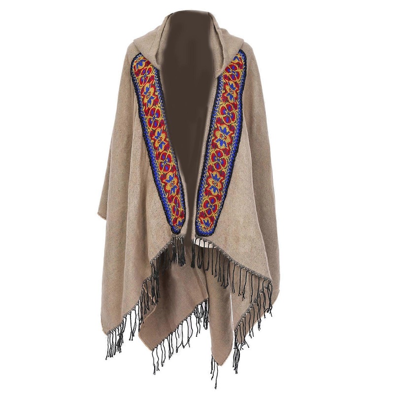 Minimalists Sunscreen Shawl Handmade Embroidered Shawl Traditional Retros Shawl for Female Fashion Statement  khaki | Fruugo SG