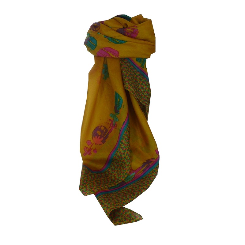 Mulberry Silk Contemporary Square Scarf Malisa Sand by Pashmina & Silk | Fruugo SG