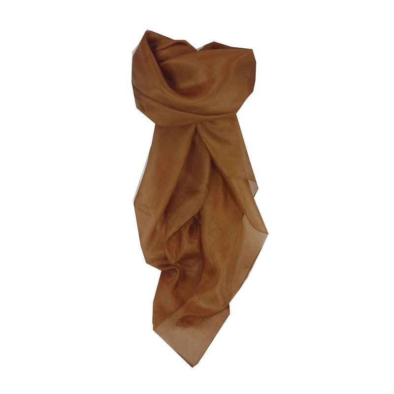 Mulberry Silk Hand Dyed Square Scarf Coffee Bean from Pashmina & Silk | Fruugo SG