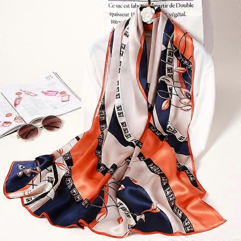 2021 New 100% Real Silk Scarf for Women 170*53cm Long Pure Silk Luxury Scarves Foulard Wrap Shawl Bufanda Neck Scarf Neckerchief | Fruugo SG