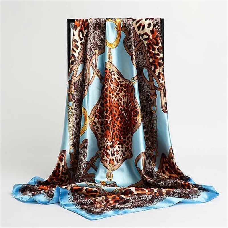 2022 Dot Print Square Scarf For Women Silk Shawl Neckerchief Female Hair Bands Head Wraps Headband Foulard Satin Hijab Bandana | Fruugo SG