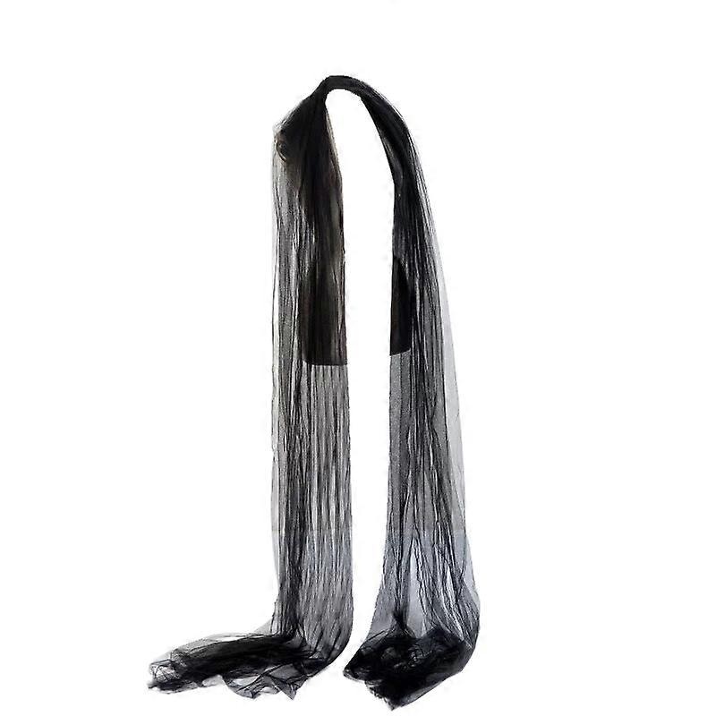 Elegant Scarf Tulle Bridal Scarf Lace Appliqued Wedding Evening Scarf  for Enchanting Look  Black | Fruugo SG