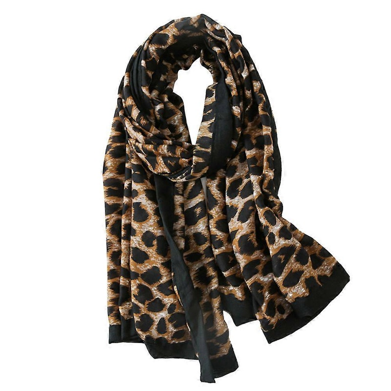 Fashion Scarf For Women Trendy Scarf Sun Block Beach Tourism 180x100cm Black Leopard 1Pcs | Fruugo SG