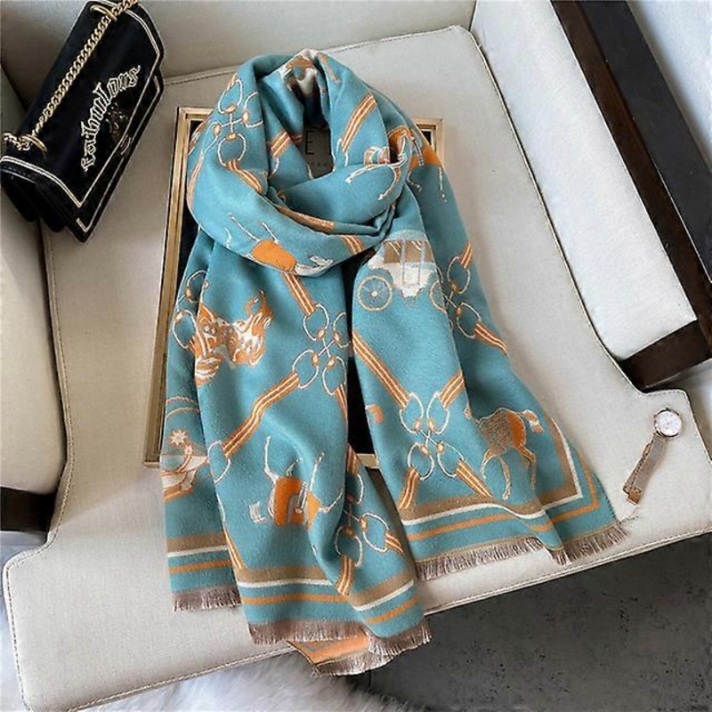 Fashion Winter Scarf Women Cashmere Warm Pashmina Foulard Lady Luxury Horse Scarves Thick Soft Bufanda Shawls Wraps 2022 New | Fruugo SG