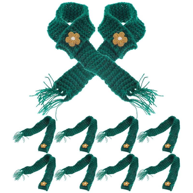 Green Cotton Mini Scarf For Diy Projects Crafting present Giving 28.00X2.50X0.10cm 10Pcs | Fruugo SG