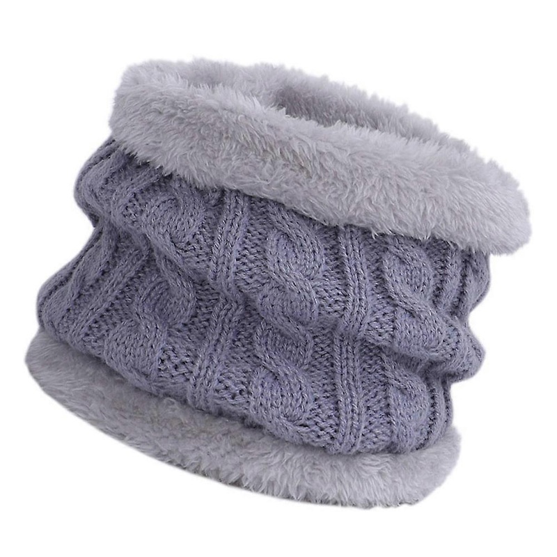 Knitted Scarf Grey Winter Wear Cold Protection Versatile Design 1Set | Fruugo SG