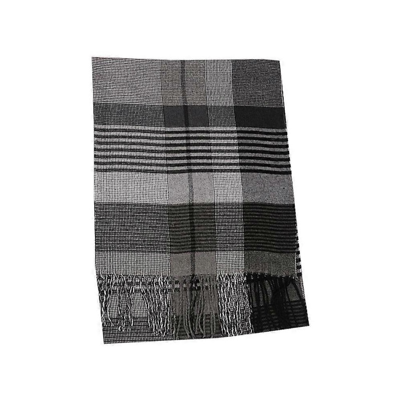 Men’s luxury classic cashmere feel wrap scarf plaid scarf | Fruugo SG