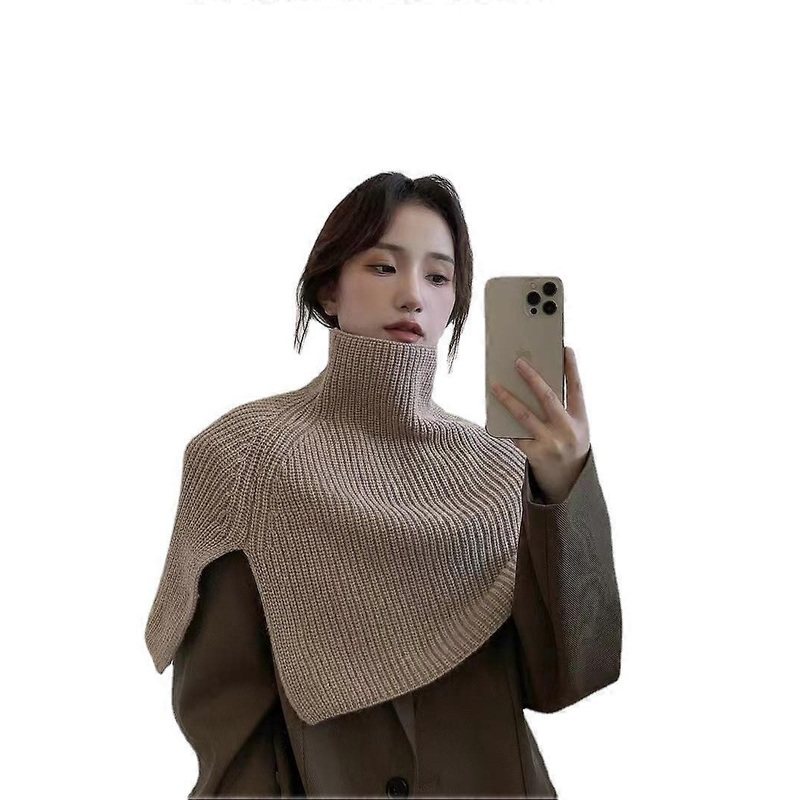 Women’s scarf in autumn and winter, with a pullover scarf, women’s solid neck, knitted cloak | Fruugo SG