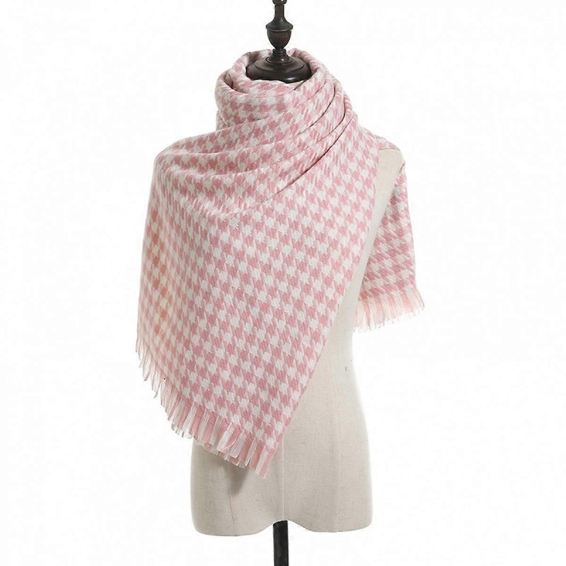 Cashmere Feel Scarf Soft Winter Buffalo Tartan Tweed Houndstooth Plaid Gift Men WomenPink | Fruugo SG