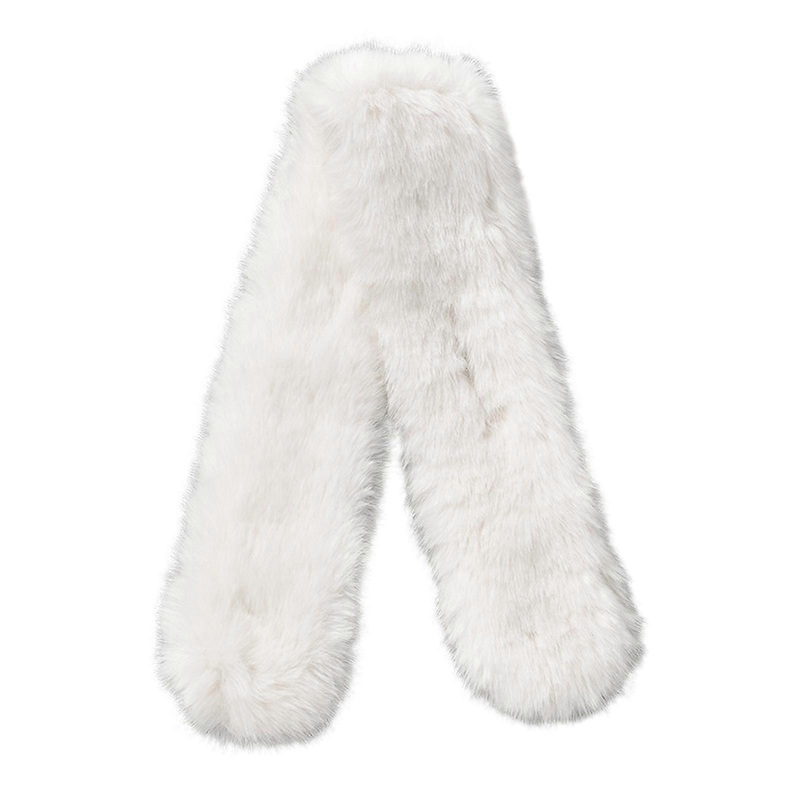 Fashionable Faux Furs Scarf Collar Plush Neckerchief for Women Party Furry Shawl Wrap for Daily Commute or Evening Event  White | Fruugo SG