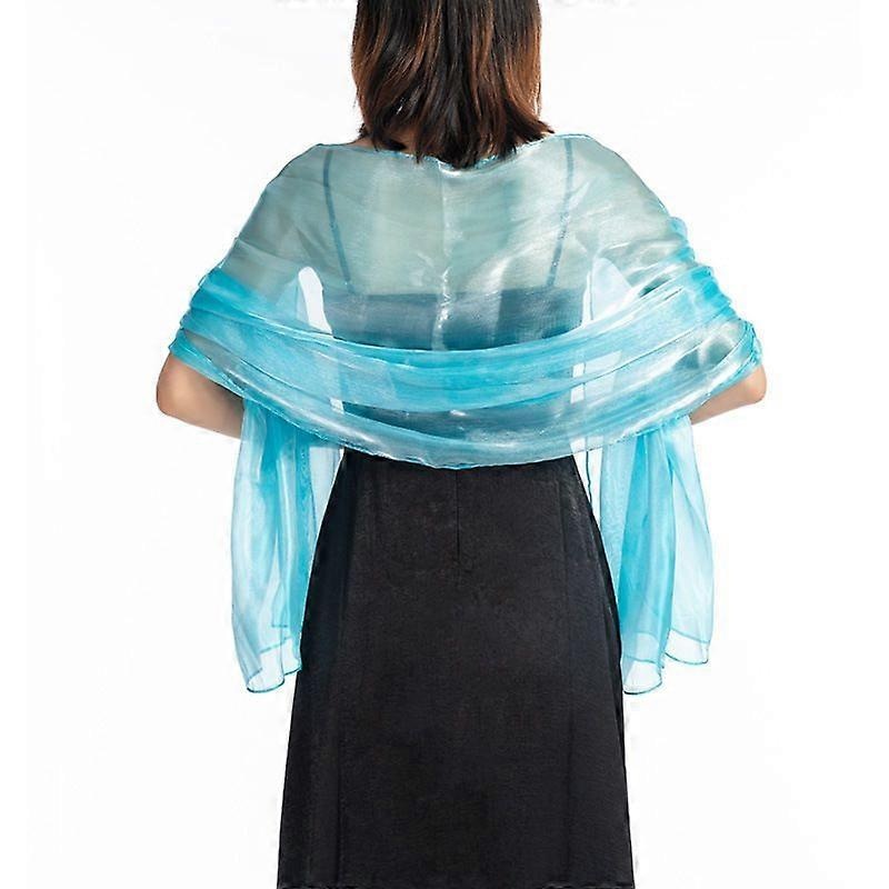 Iridescent Wrap Stole Shawl For Weddings Bridal Bridesmaids Proms & Parties,Sky Blue | Fruugo SG