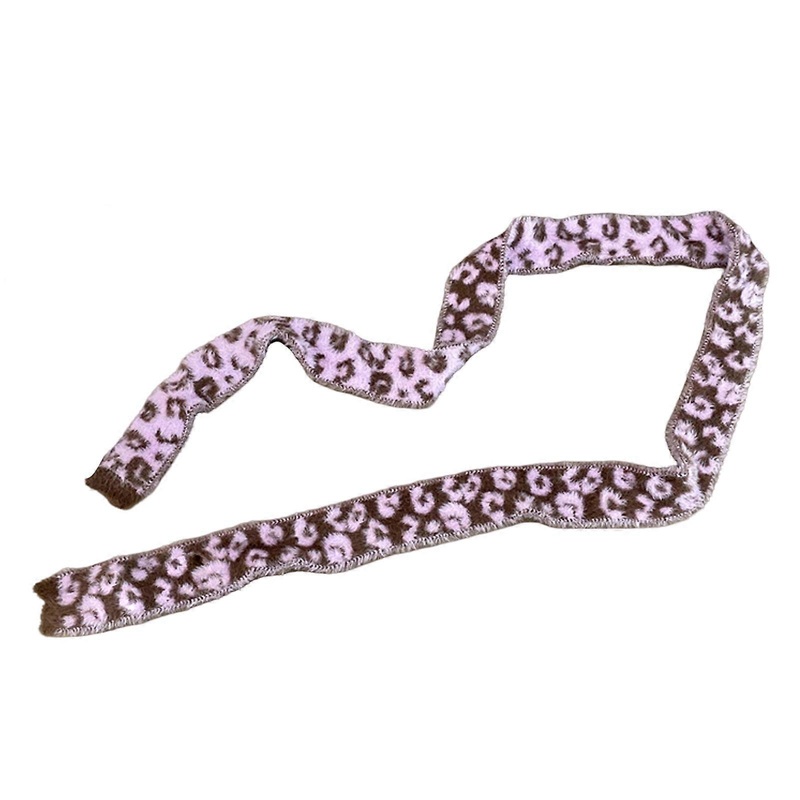 Knit Scarf for Women Leopard Print Necktie Neck Scarf Girls Photo Props Long Neckerchief Skinny Scarf Necktie  Pink | Fruugo SG
