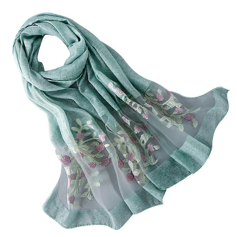 Lightweight Scarves Ladies Summer Style Beach Wind Protection Organza Green 1Set | Fruugo SG