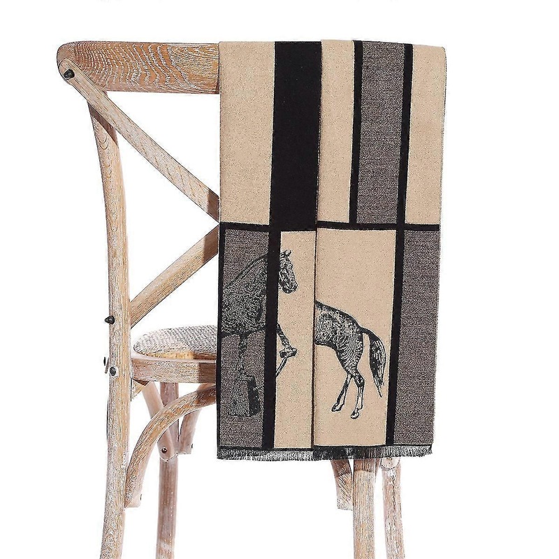 Men’s Scarf Winter Simple Horse ScarfKhaki | Fruugo SG