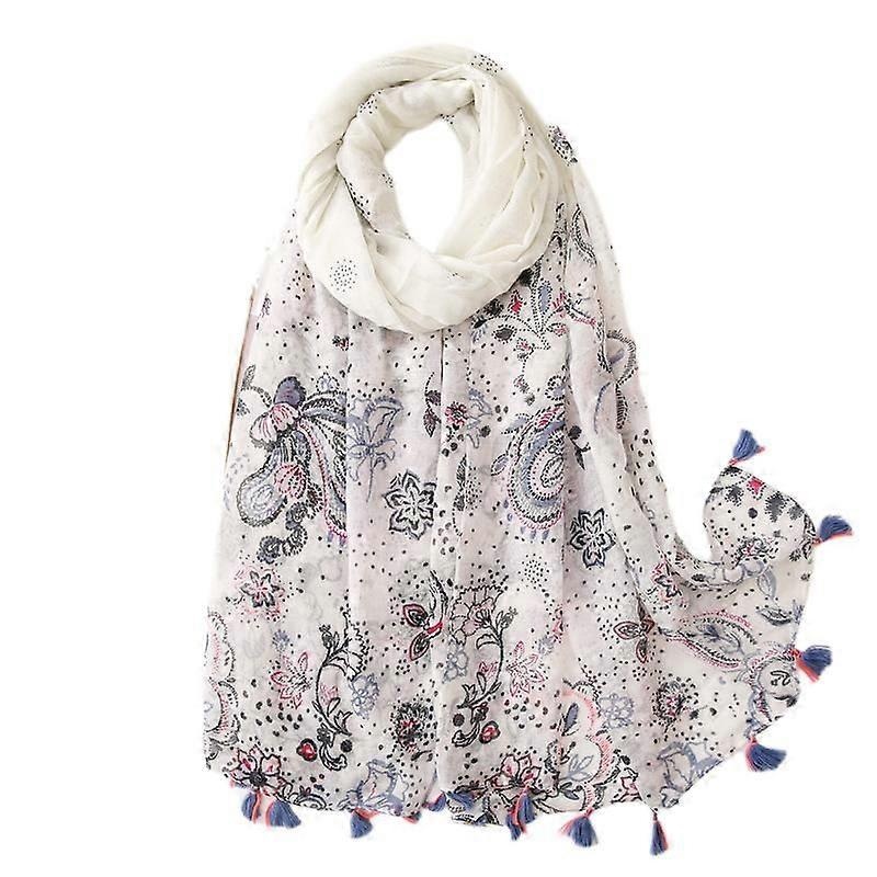 Women’s Boho Scarf Lightweight Floral Print Scarf Fall/Winter Fashion Fringe Scarf Shawl,Birthday Gift,Christmas Gift-SL1908-007 | Fruugo SG