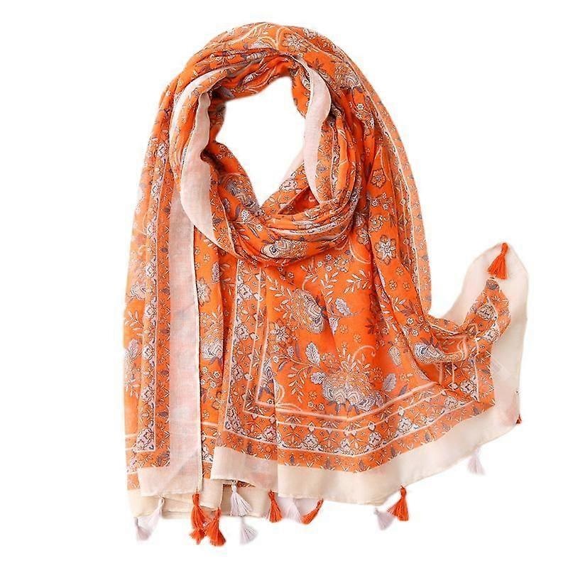Women’s Boho Scarf Lightweight Floral Print Scarf Fall/Winter Fashion Fringe Scarf Shawl,Birthday Gift,Christmas Gift-SL2003-009  | Fruugo SG