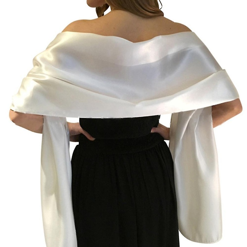 Women Silky Satin Bridal Wrap Stole Scarf Wedding Bridesmaid Shawl | Fruugo SG