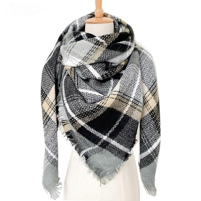 Women Tartan Scarf – Winter Long Scarves Plaid Warm Wraps Wool British Style For Ladies Spinning Tassel Shawl Long Stole,26 | Fruugo SG