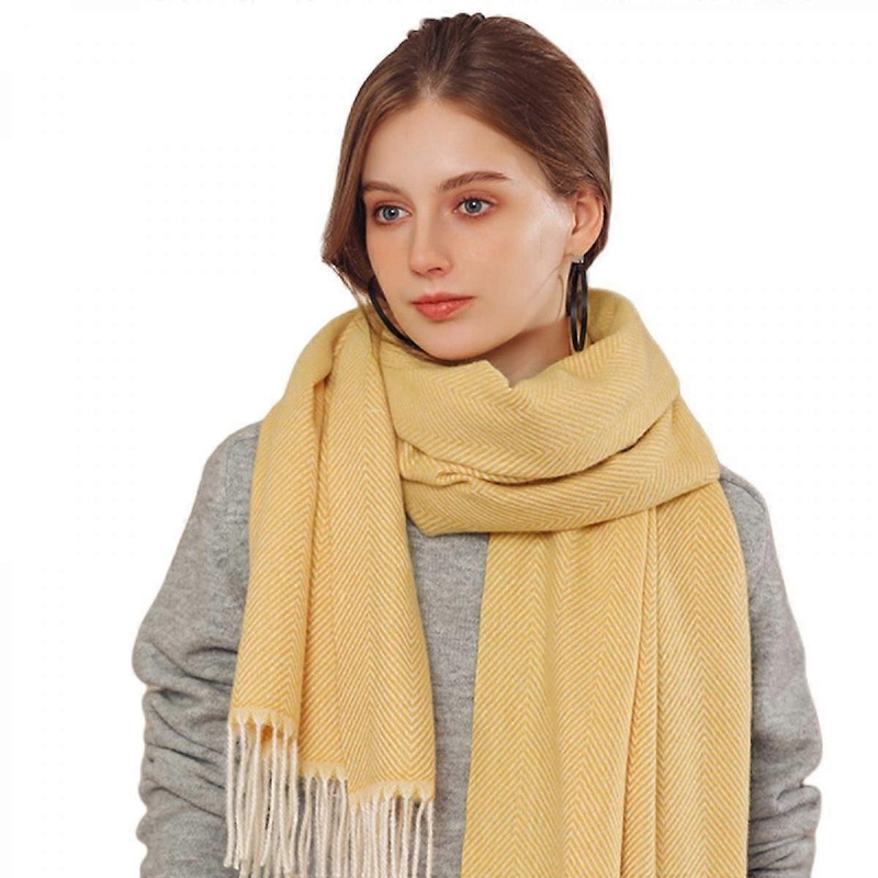 Womens Large Soft Cashmere Feel Pashmina Shawls Wraps Light ScarfYellow | Fruugo SG