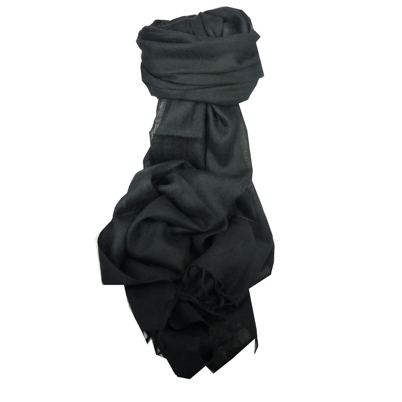 Angora Loose Weave Pashmina Black by Pashmina & Silk | Fruugo SG