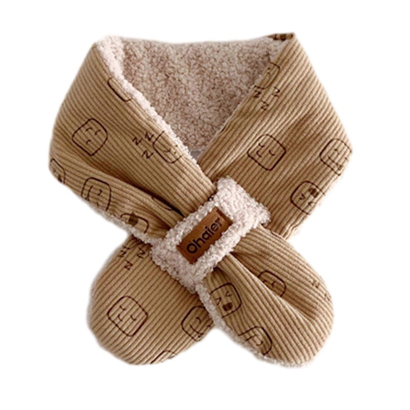 Boy Girls Cartoon Pattern Neckerchief Trendy Baby Neck Scarf Comfortable Kids Muffler Autumn Winter Toddlers Essential  khaki | Fruugo SG