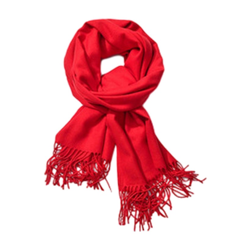 Fashion Fringed Scarf for Female Warm Long Scarf Cashmere Like Scarf Pilling Resistant Cold Weather Shawl Neck Warmers  Red | Fruugo SG