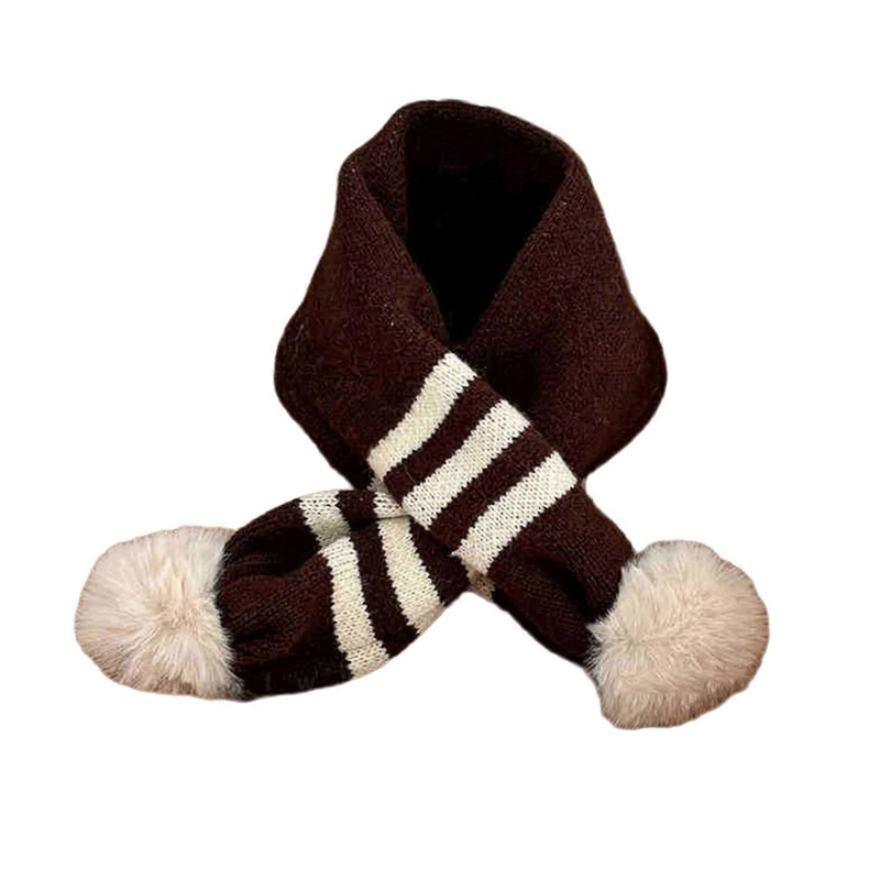 Lovely Pom Knitted Scarf for Kids Warm Cosy Neckerchief Baby Long Muffler for School and Play in Chilly Season | Fruugo SG