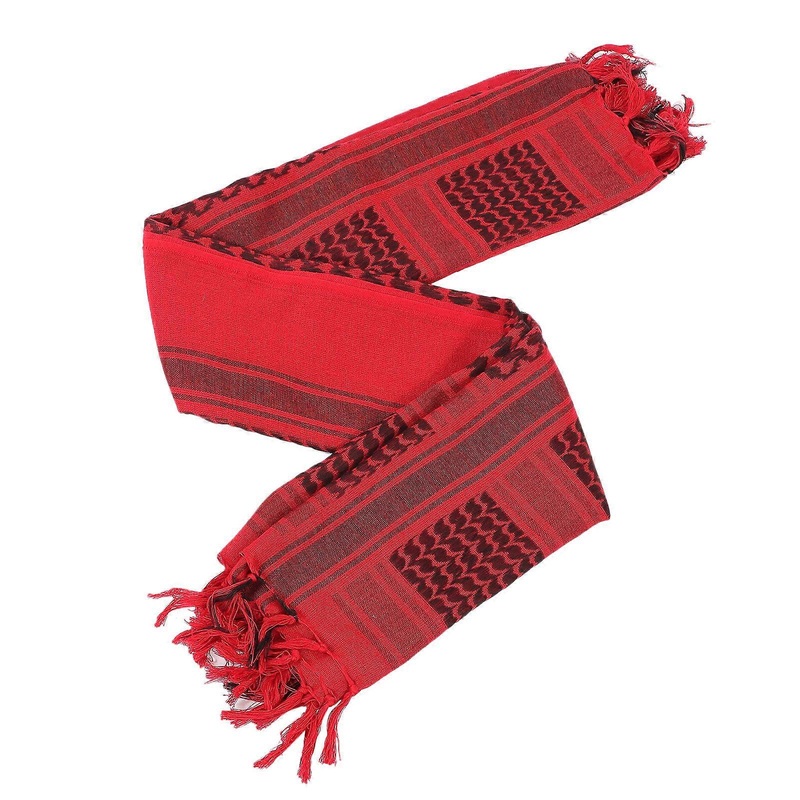 Mens Red Scarf Arab Desert 110x110x1.5cm Sun Block 1Pcs | Fruugo SG