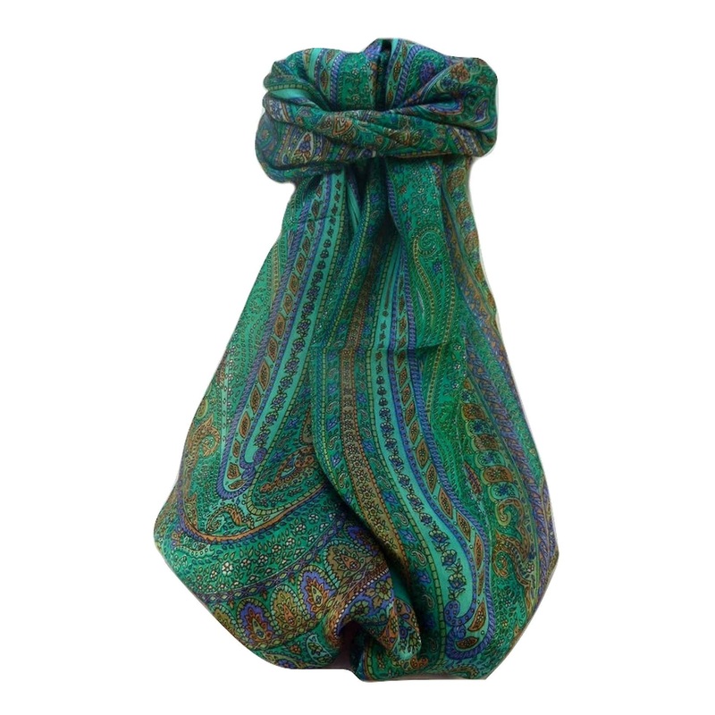 Mulberry Silk Traditional Long Scarf  Ranveer Emerald by Pashmina & Silk | Fruugo SG
