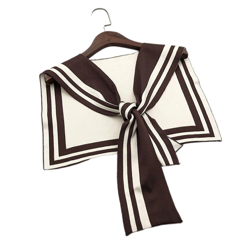 Women Fake Collar Cape Windproof Navy Style Art Fashion Functional Soft Wraps Casual Warm Scarves Shawls for Mother  khaki | Fruugo SG