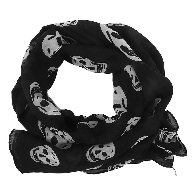 Women Head Scarf Skull Shawl Wrap Chiffon Fashion Long Rectangle 165x70cm Neck Warmth 1Pack | Fruugo SG