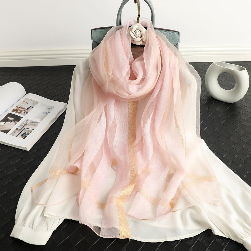 Women Scarf Shawl 2022 Autumn And Winter Mulberry Silk Solid Color Stripes | Fruugo SG