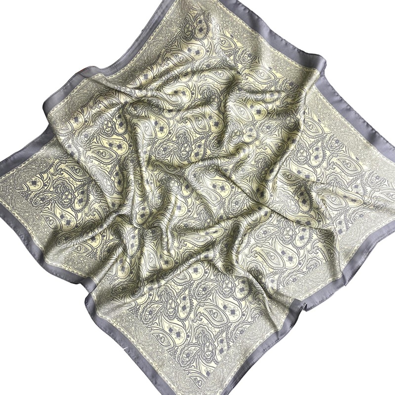 70cm Smooth Thin Sunscreen Faux Silk Scarf Ethnic Style Cashew Nut Printing Square Shawl | Fruugo SG