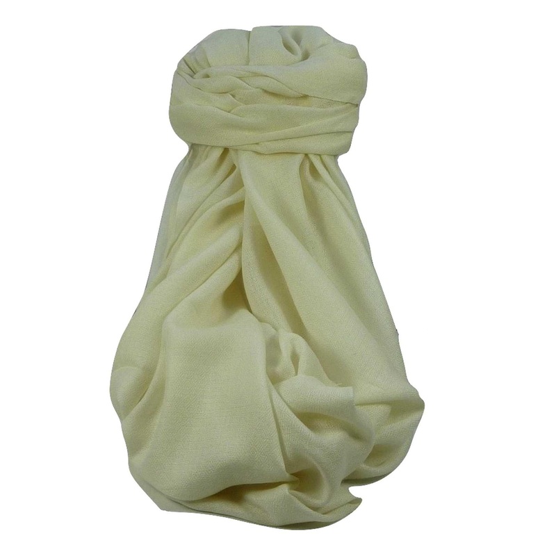 Fine Cashmere Stole Karakoram Birds-Eye Weave Soft White by Pashmina & Silk | Fruugo SG