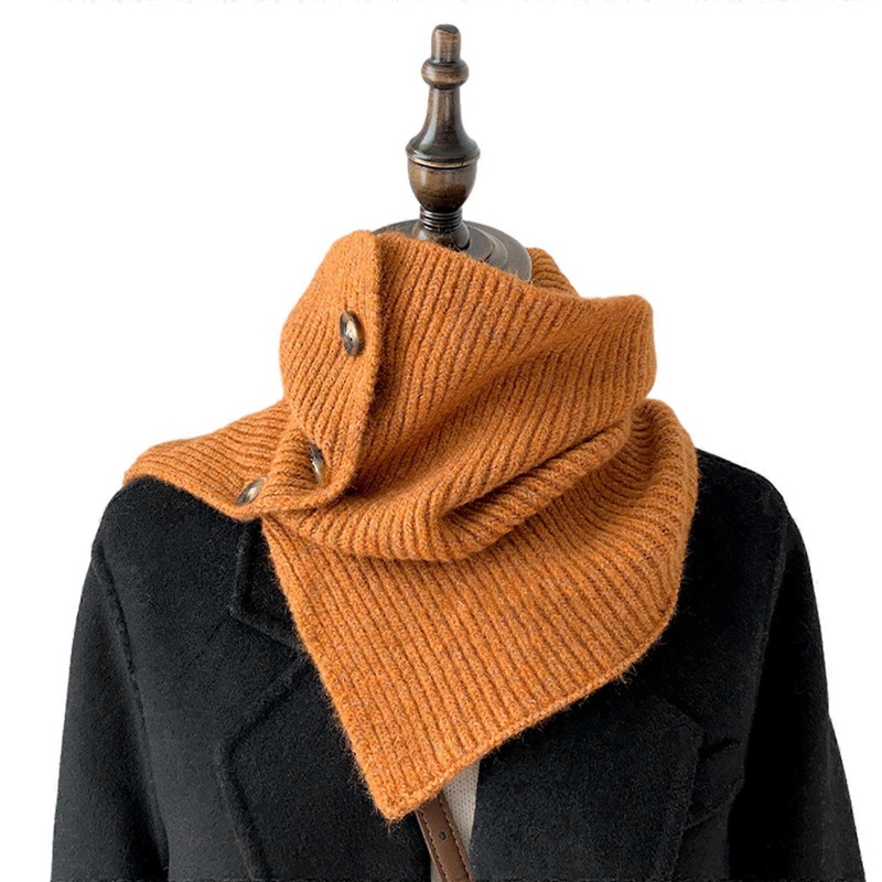 Girl Women Knitted Snoods Scarf LoopInfinity Neckerchief Lady Neck Warmer Wrap Scarves Face Cover Faux Collar  orange | Fruugo SG