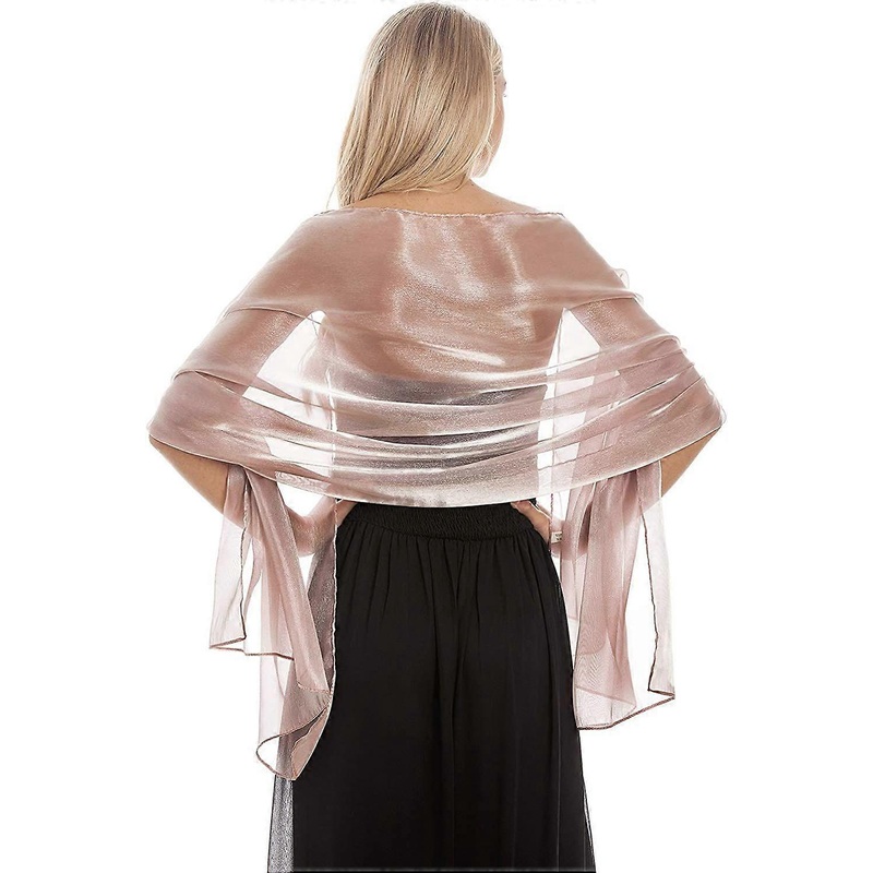 Iridescent Wrap Stole Shawl For Weddings Bridal Bridesmaids Proms & Parties,Dusty Pink | Fruugo SG